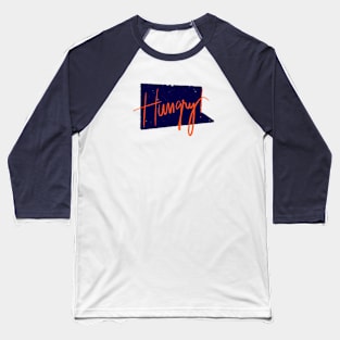 Orange Hungry hand letters Baseball T-Shirt